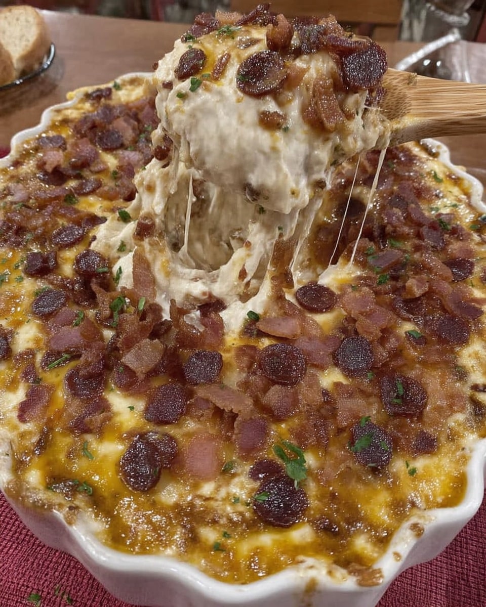 Easy Pizza Dip: A hot, cheesy, and irresistible appetizer with cream cheese, mozzarella, pepperoni, bacon, and Italian seasoning. Perfect for game day, parties, or any gathering!