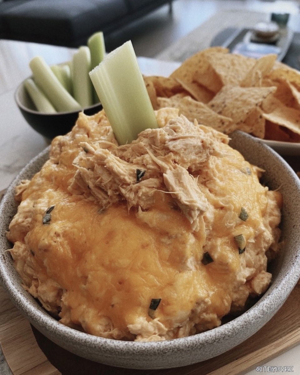 Gameday Food Crockpot Buffalo Chicken Dip 9 Table with gameday food including buffalo dip, wings, sliders