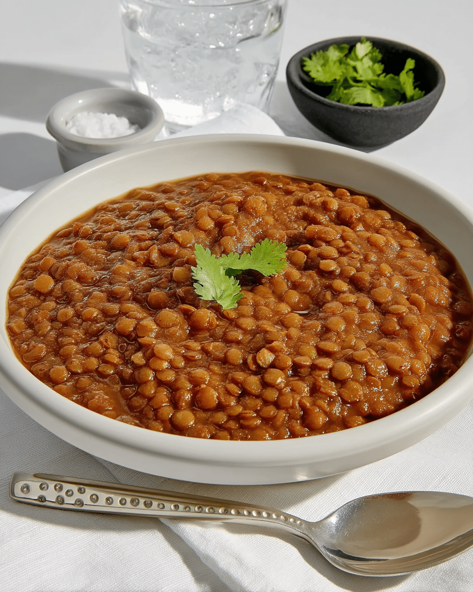 Instant Pot Lentil Chili 9 Close-up of an Instant Pot displaying the 15-minute cooking time for Lentil Chili.