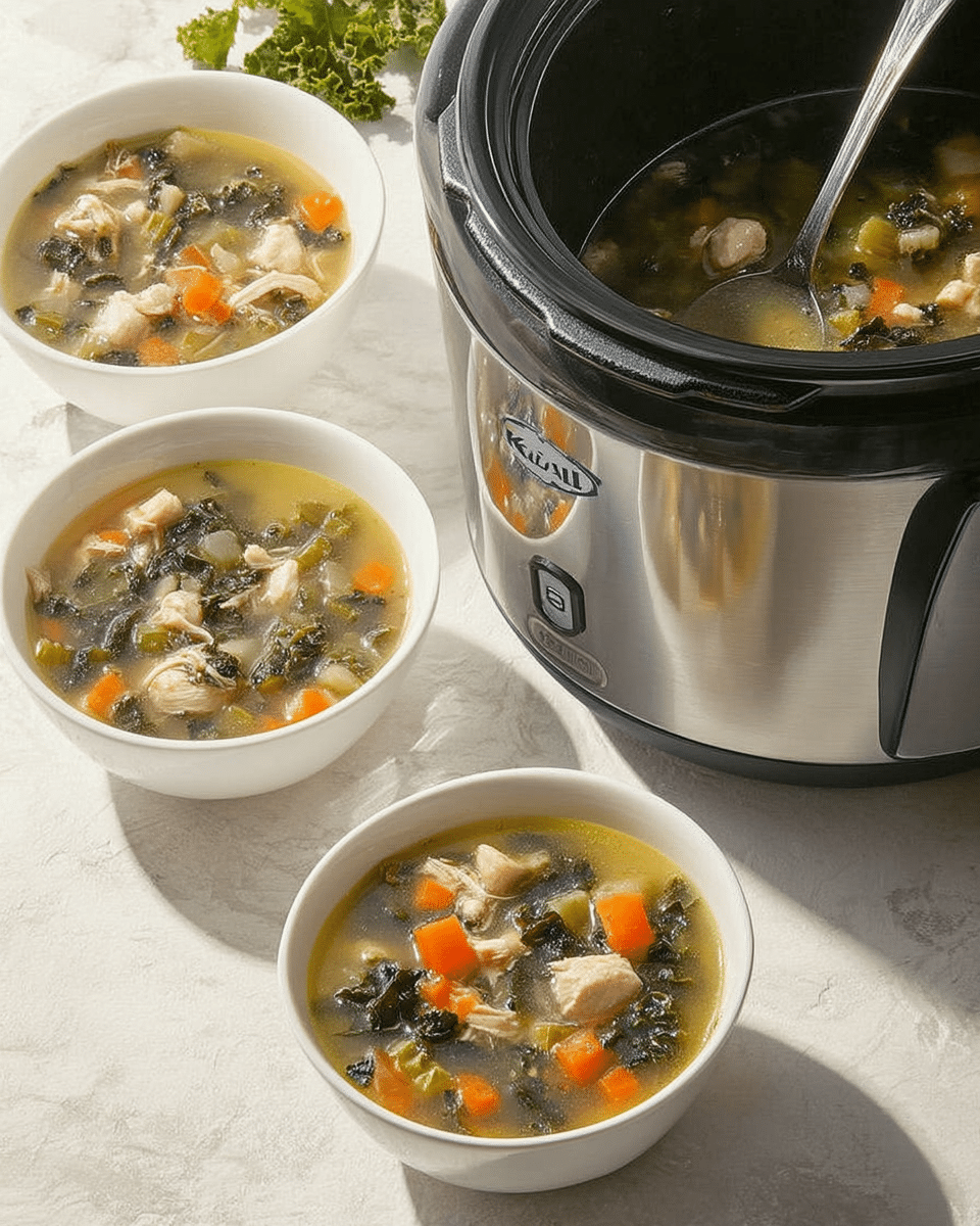 A steaming bowl of Low Carb Chicken Soup with fresh herbs.