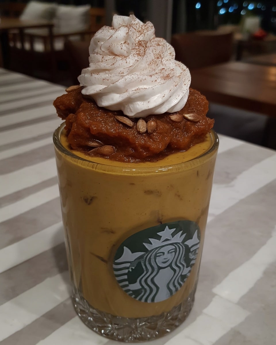 Pumpkin Spice Latte 8 Frothing milk in saucepan with pumpkin spice mix