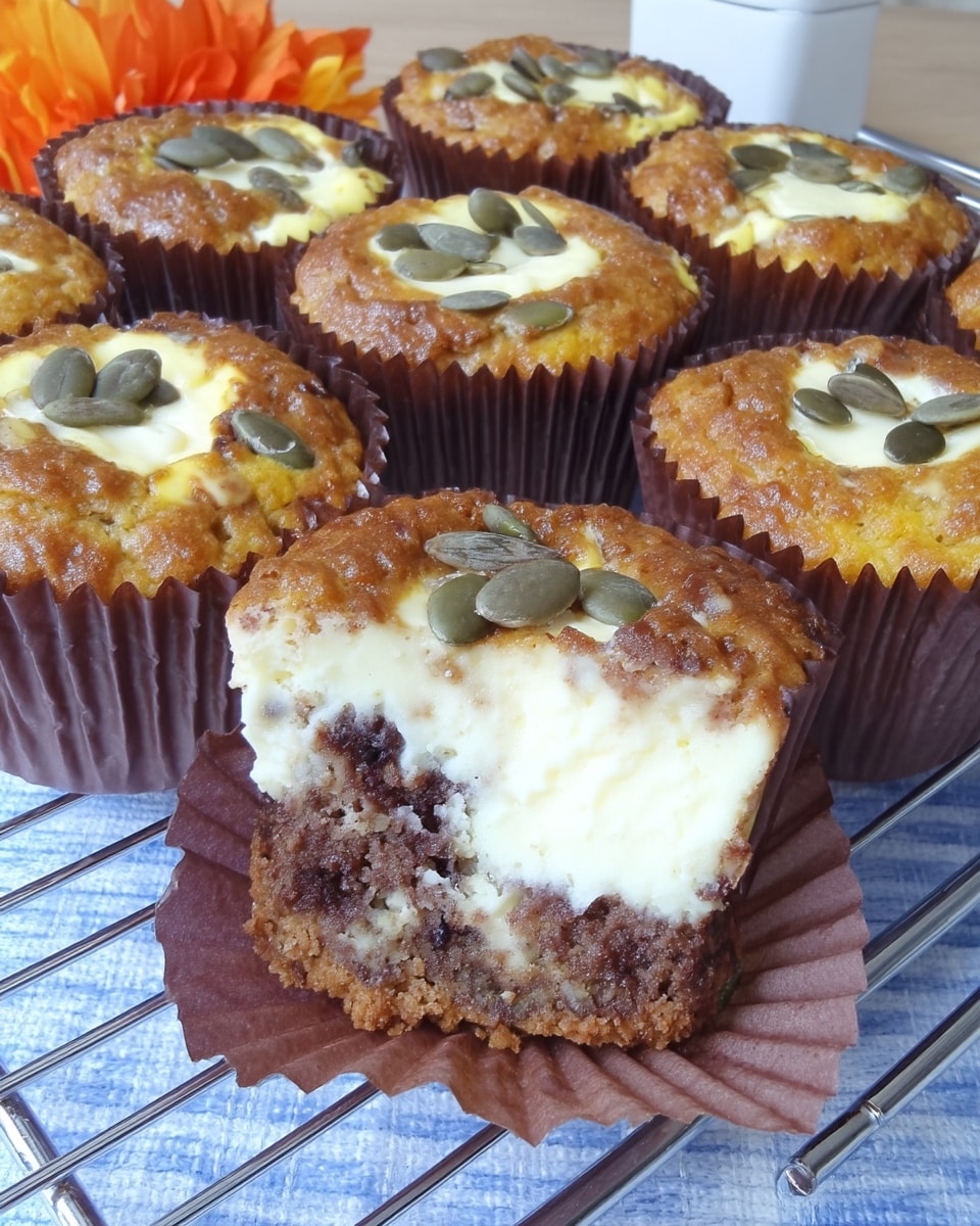 Pumpkin Cream Cheese Muffins 9 Starbucks Pumpkin Cream Cheese Muffins in muffin tin with spiced seed topping