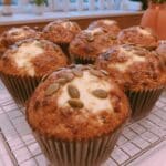 Pumpkin Cream Cheese Muffins 7 Starbucks Pumpkin Cream Cheese Muffins on fall-themed plate