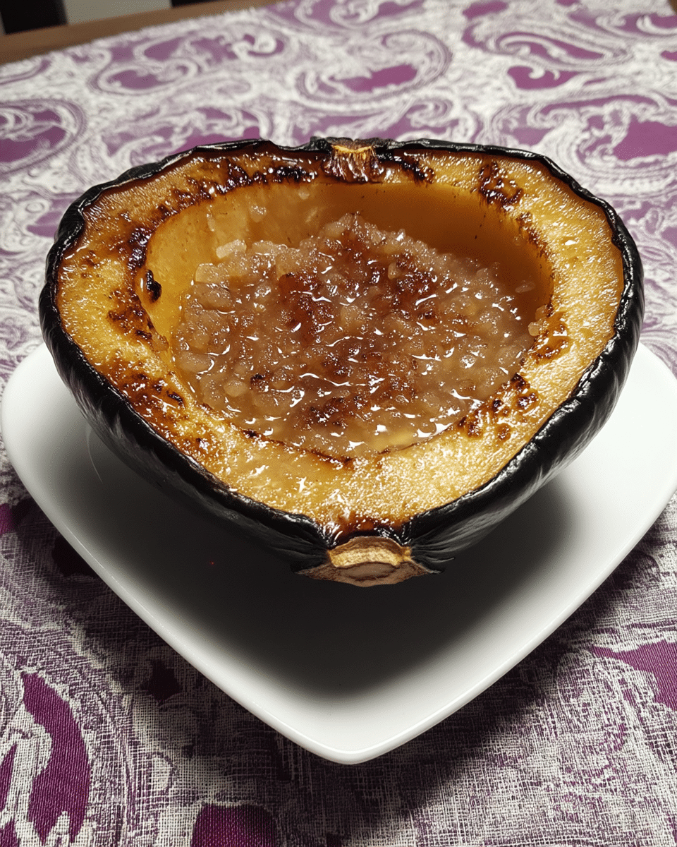 Roasted Acorn Squash 8 Ingredients for roasted acorn squash: two acorn squashes, brown sugar, butter, cinnamon, and salt.