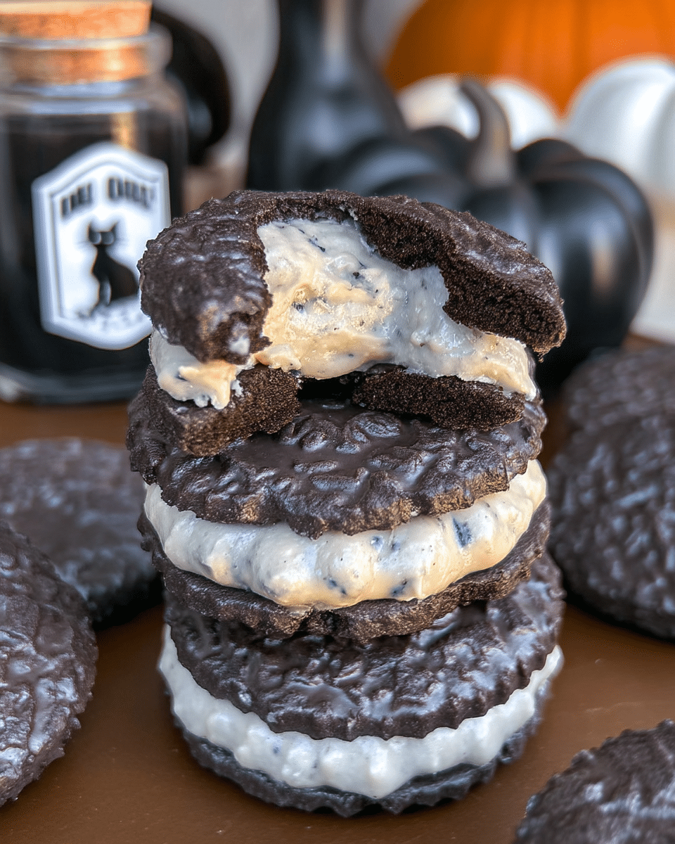 Black Velvet Cheesecake Cookies 9 Black Velvet Cheesecake Cookies cooling on a wire rack.