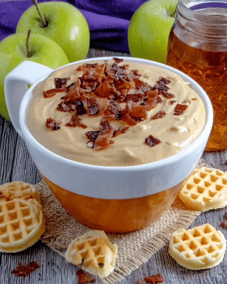 Bacon Dip with Maple Syrup 9 Close-up of crispy candied bacon used in the dip recipe.