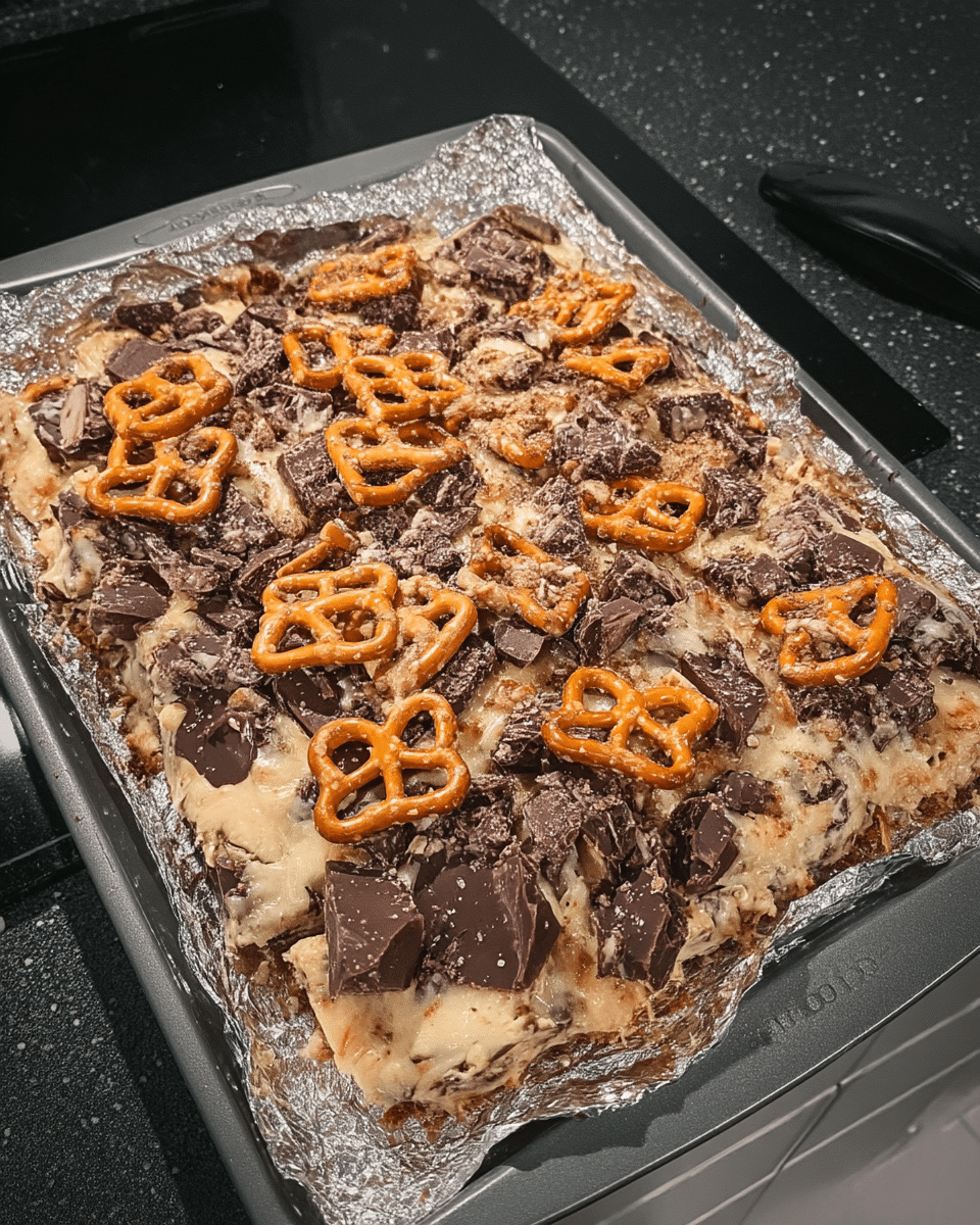 Halloween Crack Bark Candy 8 Ingredients for Halloween Crack Bark Candy arranged on a table.