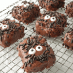 Halloween Monster Chocolate Cake Brownies 7 Halloween Monster Chocolate Cake Brownies on a cooling rack