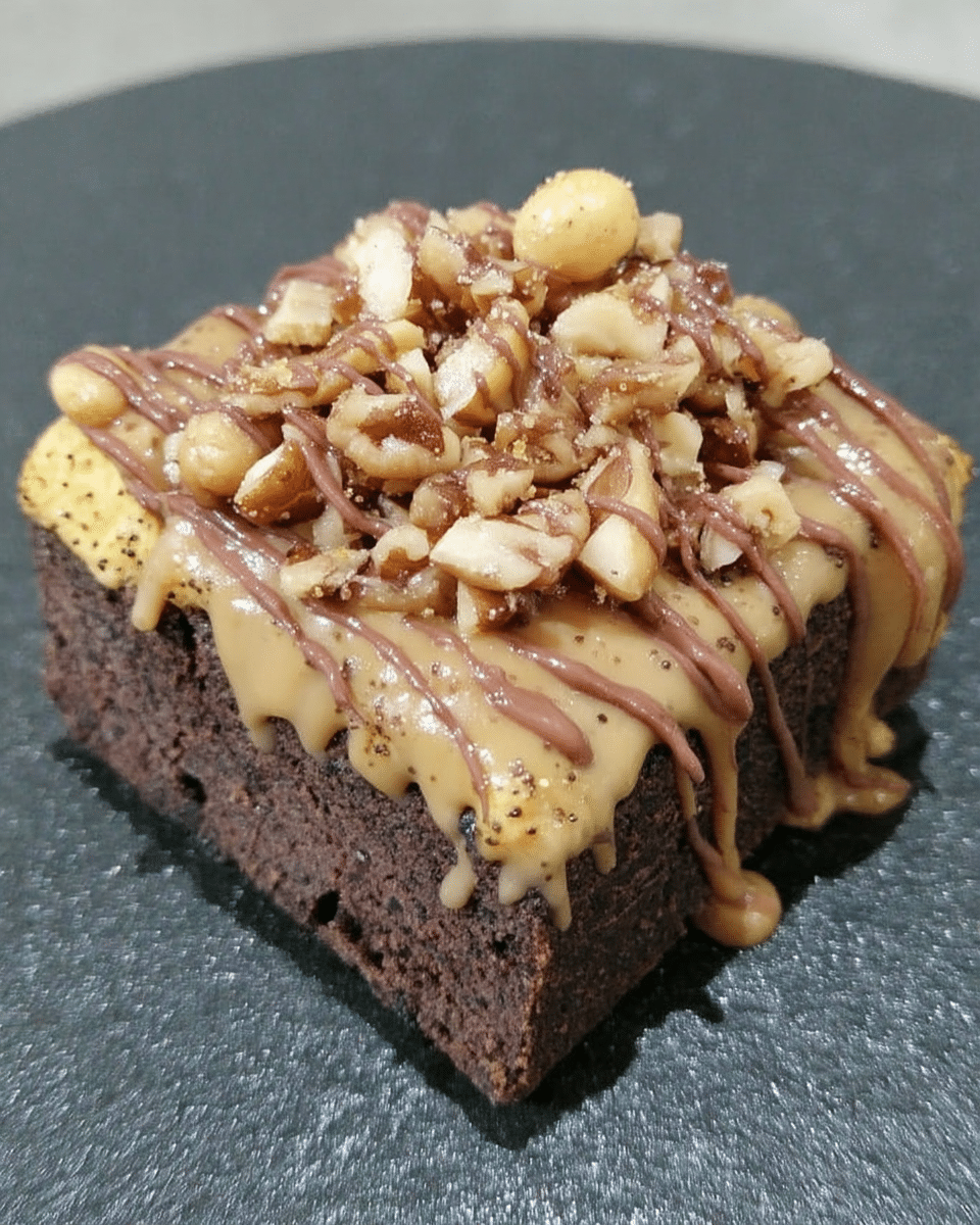 Healthy Caramel Pecan Brownies 8 An array of ingredients for healthy caramel pecan brownies, including dates, nuts, cacao powder, pecan butter, and maple syrup.