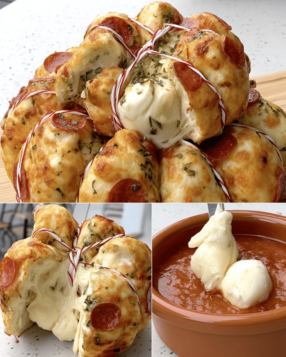 Pepperoni Pizza Pumpkins 8 Ingredients for Pepperoni Pizza Pumpkins arranged on a table.