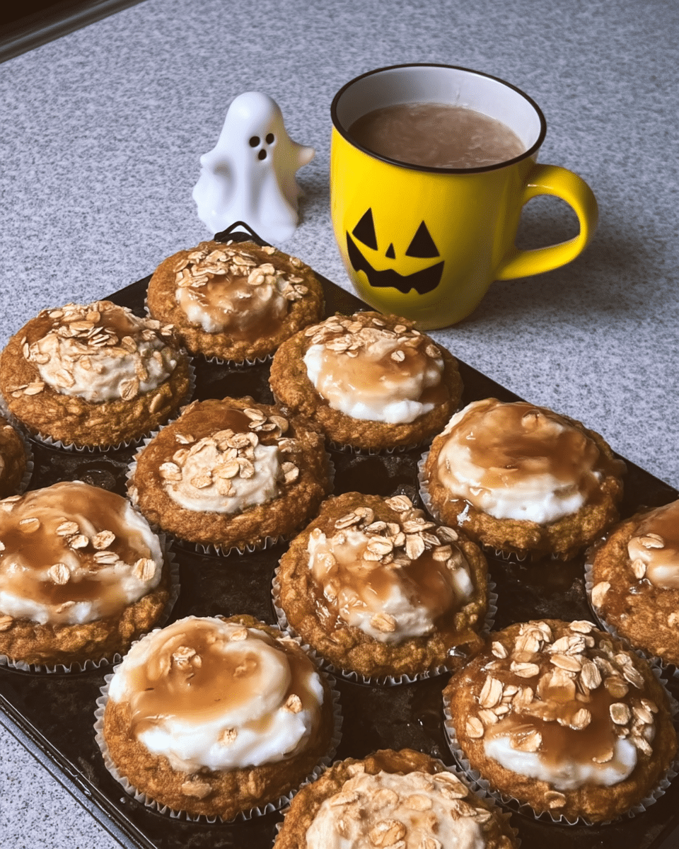 Starbucks Pumpkin Cream Cheese Muffins 9 A batch of freshly baked Starbucks Pumpkin Cream Cheese Muffins cooling on a wire rack.