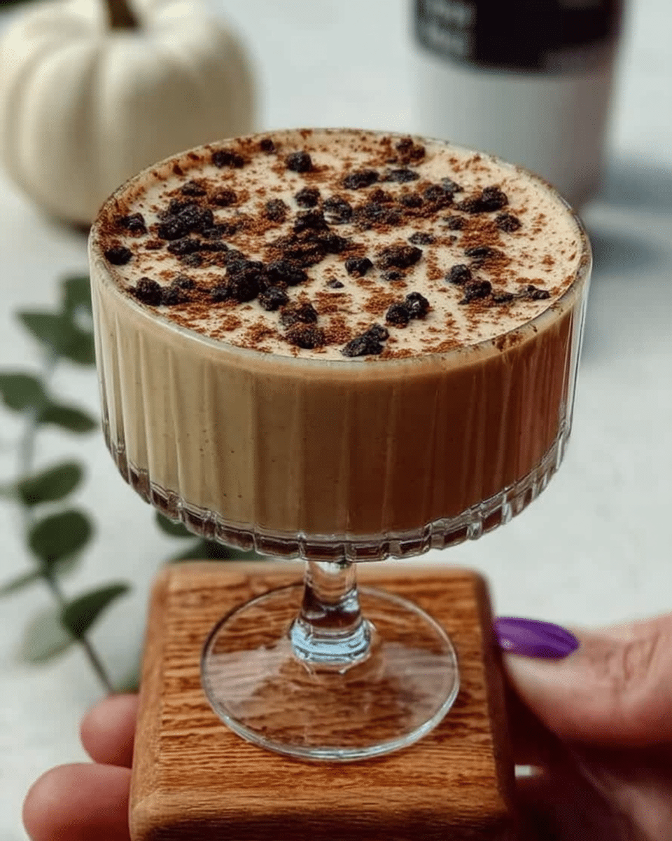 Pumpkin Spice Espresso Martini 8 An array of ingredients for the Pumpkin Spice Espresso Martini arranged on a table.