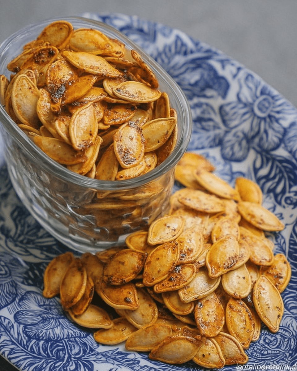 Perfect Pumpkin Seeds 9 Pumpkin seeds being roasted in a oven.