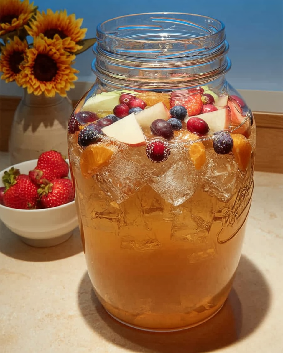 Caramel Apple Punch 10 Caramel Apple Punch served in a punch bowl.