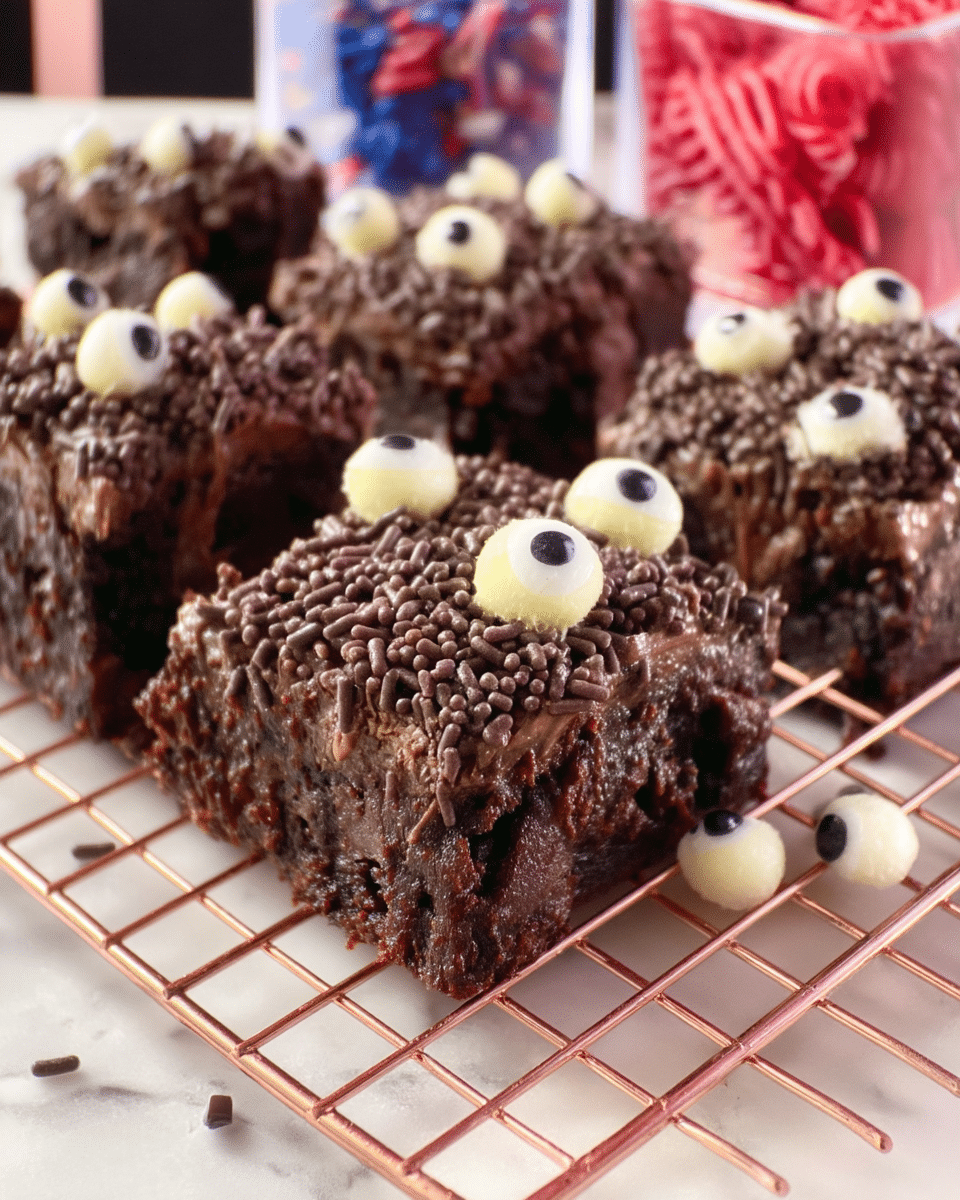 Halloween Monster Chocolate Cake Brownies 10 Serving Halloween Monster Chocolate Cake Brownies