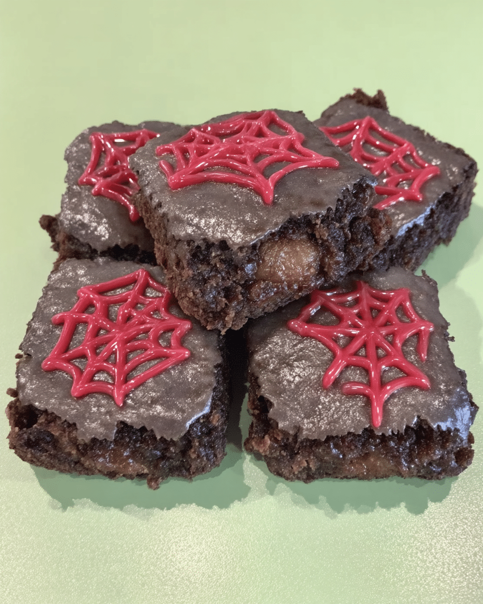 Spiderweb Brownies 8 Ingredients for Spiderweb Brownies