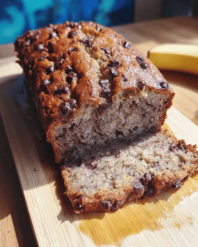 Vegan Mocha Banana Bread 10 Vegan Mocha Banana Bread served with a scoop of ice cream.